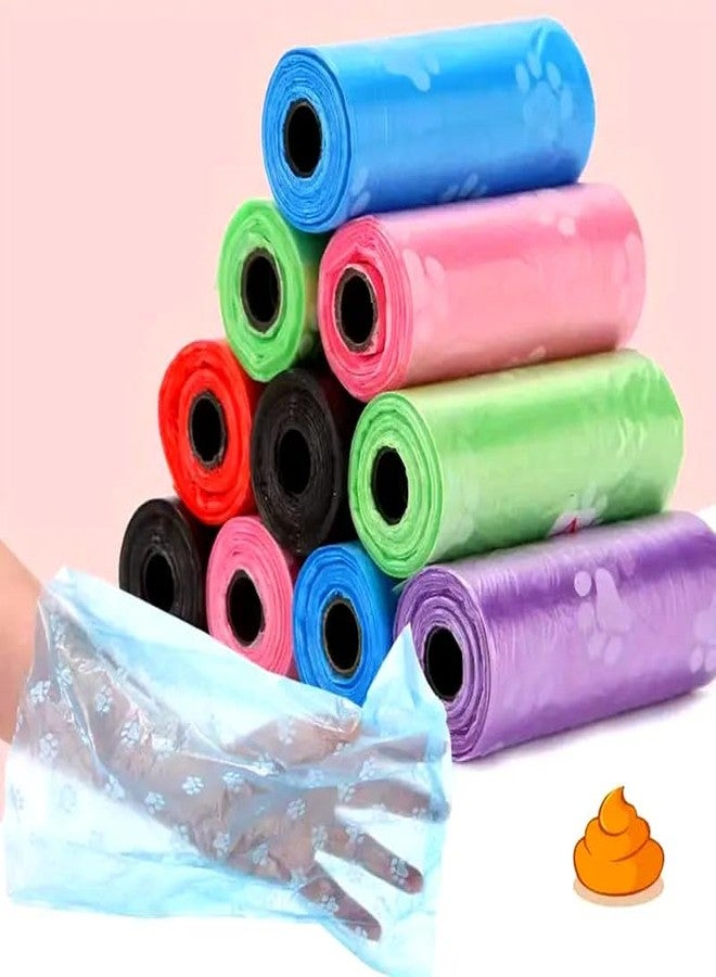 Styllent Dog Poop Bags 8 Roll (120 Bags) for Waste Refuse Cleanup, Doggy Roll Replacements for Outdoor Puppy Walking and Travel, Leak Proof and Tear Resistant, Thick Plastic - Multi Colors - Image 2